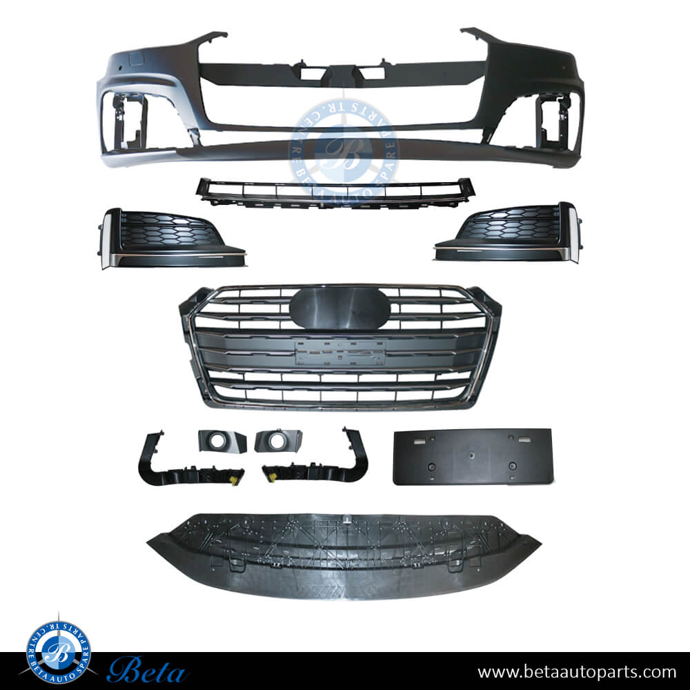 Front Bumper with Park Assist / Washer and without ACC for Audi A5 2017-2019 models, Part Number 8W6807065L Front Bumper with Park Assist / Washer and without ACC for Audi A5 2017-2019 models, Part Number 8W6807065L